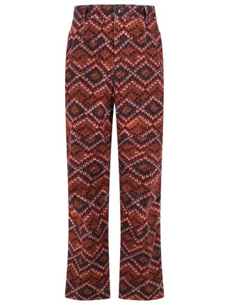 Dries Van Noten Pencks Red Cotton Pants