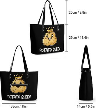 Generic Potato Queen Tote Bags for Women Cute Shoulder Purses Handbags
