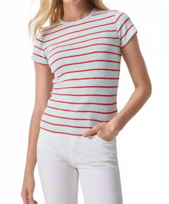 Lilla P Striped Short Sleeve Tee In Seabreeze Stripe