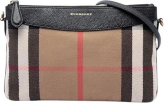 Burberry Pre-owned Peyton Crossbody Bag - Dames - Vintage Schoudertas - Bruin - ONE Size - Leer - Vintage