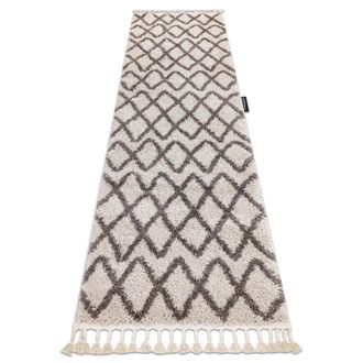 RugsX Rugsx - Alfombra, Alfombra De Pasillo Berber Beni Crema - Para La Cocina, Entrada, Pasillo Beige 70x250 Cm
