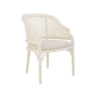 Ballard Designs Anna Cane Dining Chair - Rubbed White - Ballard Designs