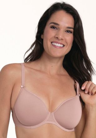 Rosa Faia B&uuml;gel-BH ROSA FAIA Selma Pure, Damen, Gr. 75, Cup C, rosa (rosewood), Spacer, Obermaterial: 65% Polyester, 23% Polyamid, 12% Elasthan, unifarben, BHs 