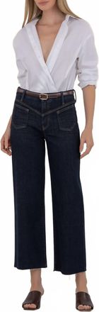 Kut from the Kloth Charlotte High Rise Wide Leg Jeans In Sustain