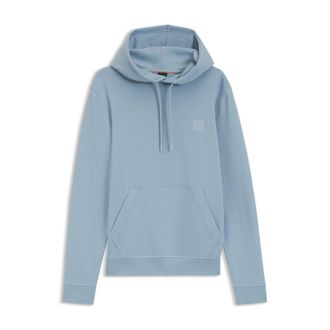 BOSS Logo-patch hoodie in cotton terry