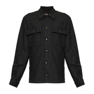 Moncler Shirt met zakken - Heren - Casual Overhemden - Grijs - L - Leer - Overhemden
