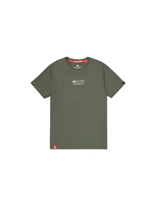 Alpha Industries T-Shirt ALPHA INDUSTRIES Alpha Wording T-Shirt, Herren, Gr. 3XL, gr&uuml;n (schwarz olive), Obermaterial: 100% Baumwolle, Shirts T-Shirt