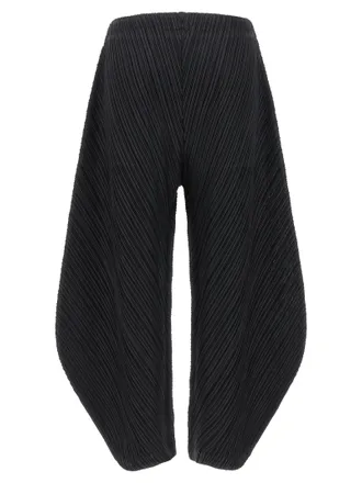 Pleats Please Issey Miyake Pleated Balloon Trousers - Black