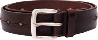 Orciani Cintura Bull Soft - Heren - Riemen - Bruin - 90 CM - Leer - Accessoires