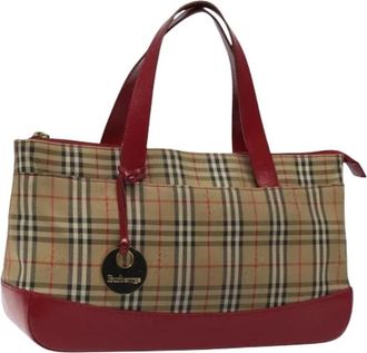 Burberry Pre-owned Vintage Handtas - Dames - Vintage Handtas - Beige - ONE Size - Leer - Vintage