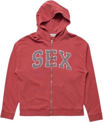 Carne Bollente Desire Zip-through Hoodie - Heren - Vesten met rits - Rood - L - Katoen - Hoodies & sweatvesten