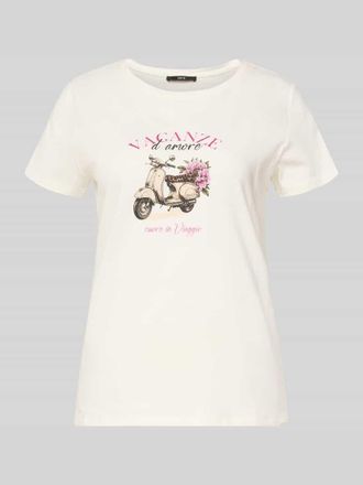 Zero T-Shirt mit Motiv-Print und Rundhalsausschnitt in Offwhite, Gr&ouml;&szlig;e 34