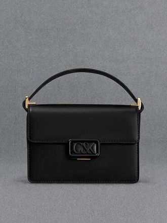 Charles & Keith Leather Boxy Bag