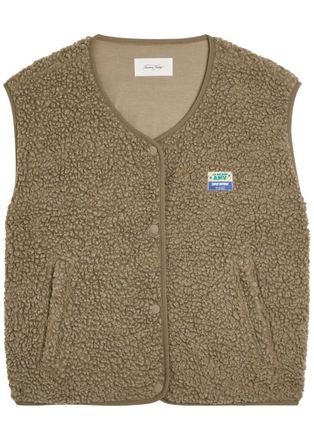 American Vintage Hoktown Fleece Vest - Light Brown - XS/S (UK6-8 / XS)