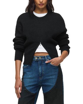 Hudson Hudson Jeans Lizbeth Front Zip Wool-Blend Sweater