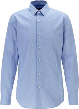 HUGO BOSS Isko Shirt - Heren - Zakelijke Overhemden - Blauw - XS - Katoen - Overhemden
