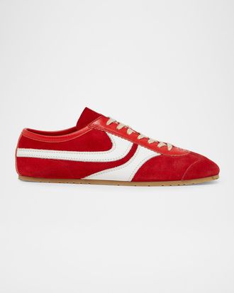 Dries Van Noten Men & apos;s Mosaicon T-Toe Suede Low-Top Sneakers