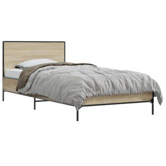vidaXL Estructura De Cama Con Cabecero Roble Sonoma 80 X 200 Cm Vidaxl