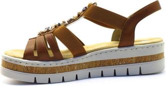 Rieker Schoenen, Dames, Bruin, 36 EU, V4949-24 Wedge Sandaal