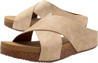 Volatile Womens Ablette Wedge Slide In Gold