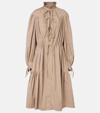 Dries Van Noten Ruffled cotton shirt dress