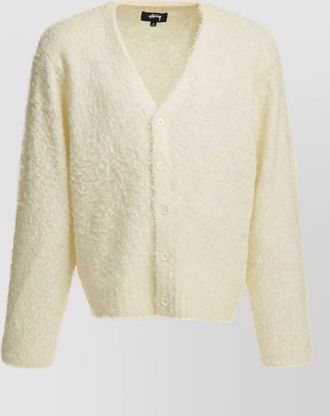 St&uuml;ssy alpaca blend knit jacket