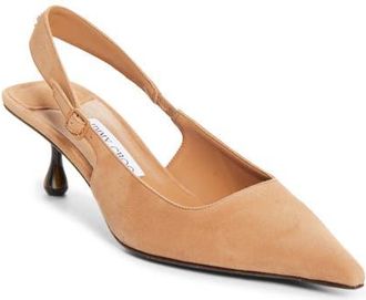 Jimmy Choo London Amel Pointed Toe Slingback Pump in Toffee at Nordstrom, Size 40.5
