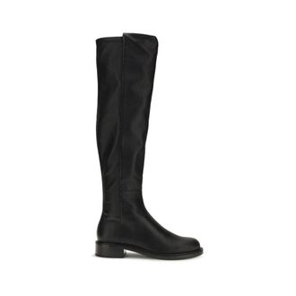 Stuart Weitzman Black Napa Leather / Calf Bos Taurus Over The Womens Knee