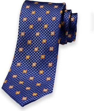 Paul Fredrick Medallion Woven Silk Tie