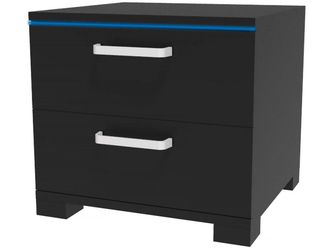 Habitat et Jardin Mesita De Noche Led karina - 41 X 38 X 41,5 Cm - Tablero De Part&iacute;culas - Negro