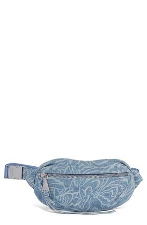 Aim&eacute;e Milan Leather Belt Bag in Denim Garden at Nordstrom