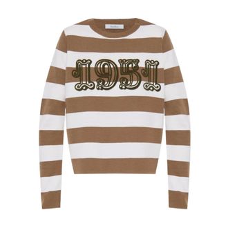 Max Mara Round-neck Knitwear, female, Multicolor, Size: XL Viterbo Round-neck Knitwear