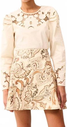 Marie Oliver Turtledove Dori Top In Beige