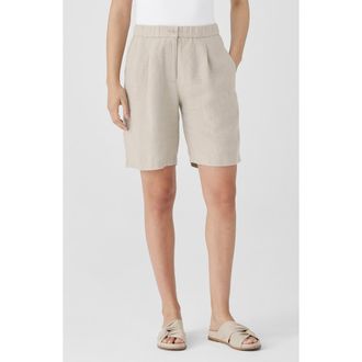 Eileen Fisher Organic Linen Shorts in Undyed Natural at Nordstrom Rack, Size X-Large