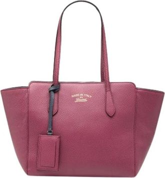 Gucci Pre-owned Swing Tote Bag - Dames - Vintage Shopper - Paars - ONE Size - Leer - Vintage