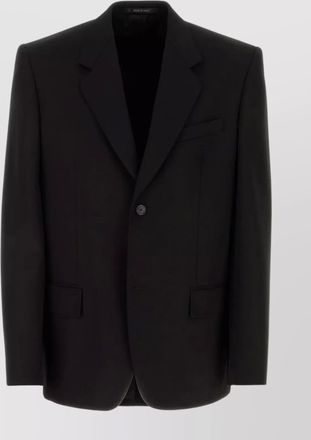 Balenciaga back slit wool blazer
