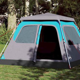 vidaXL Tenda Familiare a Cupola 6 Persone Blu a Rilascio Rapido - Vidaxl