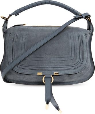 Chlo&eacute; Marcie Small Handbag - Dames - Handtassen - Blauw - ONE Size - Leer - Tassen