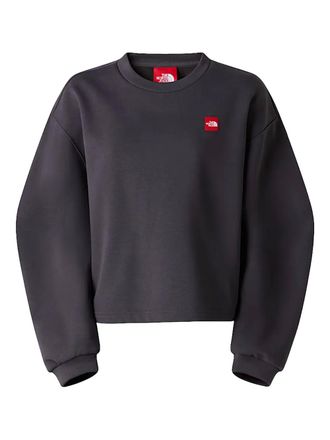 The North Face logo-patch cotton-blend sweatshirt - women - Regenerative Cotton/Recycled Polyester - L - Grey