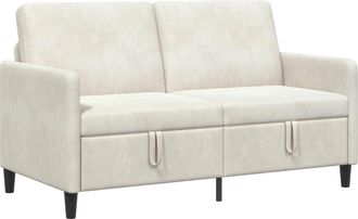 vidaXL Sof&aacute; Con Almacenamiento Crema 152 X 78 X 87 Cm Poli&eacute;ster Vidaxl