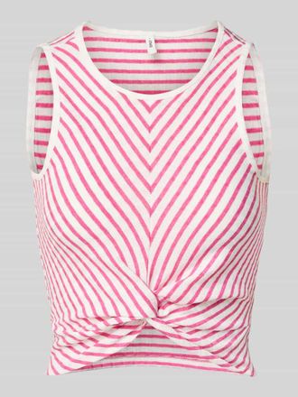 Only Slim Fit Tank Top mit Wickeloptik Modell SANDY in Pink, Gr&ouml;&szlig;e XL