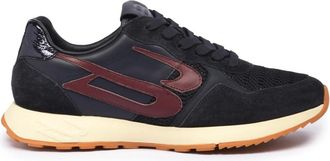 Baldinini Su&egrave;de en leren sneaker - Heren - Sneakers - Blauw - 40 EU - Su&egrave;de - Schoenen