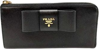 Prada Pre-owned Wallets, female, Black, Size: ONE SIZE Pre-owned Fabric Wallet