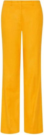 Marella Wide Broeken - Dames - Wijde Broeken - Oranje - XS - Linnen - Broeken