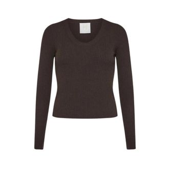 Marella Stijlvolle Vest voor Vrouwen - Dames - Ronde hals truien - Bruin - L - Truien & Vesten