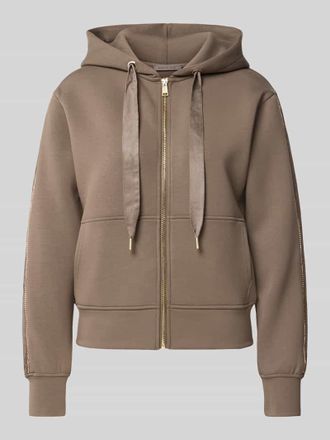 Guess Relaxed Fit Sweatjacke mit Viskose-Anteil in Taupe, Gr&ouml;&szlig;e XL