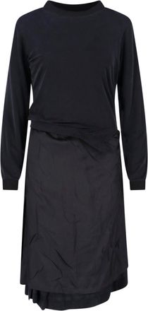 Maison Margiela Sleek Black Dress With Timeless Silhouette