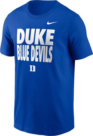 Nike Duke Sideline Slogan Nike Mens Dri-FIT College Long-Sleeve T-Shirt in Blue | 02ET4EVDU-H2B