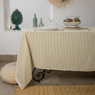 Febronie Mantel algod&oacute;n verde tilo 180x300