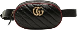 Gucci Pre-owned Quilted Belt Bag - Dames - Vintage Heuptassen - Zwart - ONE Size - Leer - Vintage